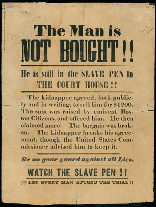 A broadside printed on aged paper, titled 