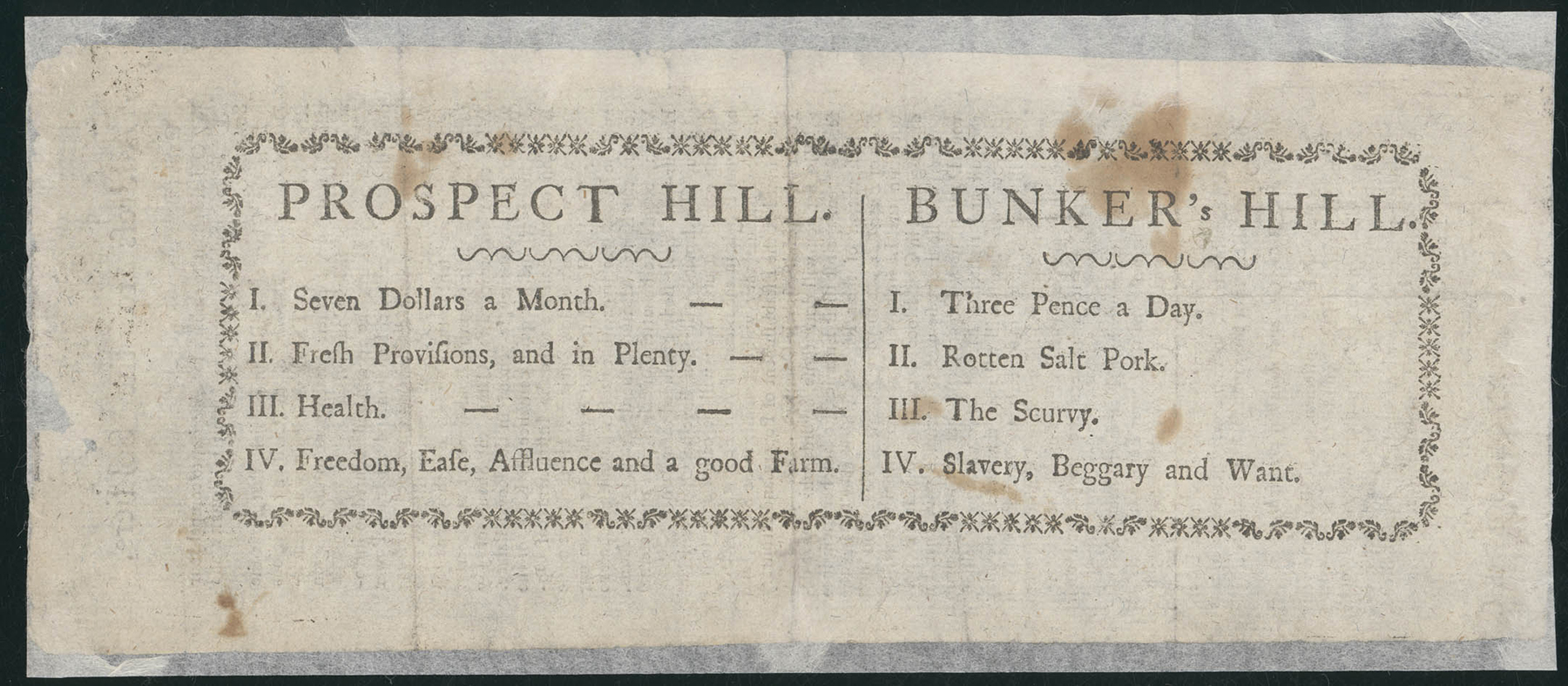 A small rectangular flyer titled 